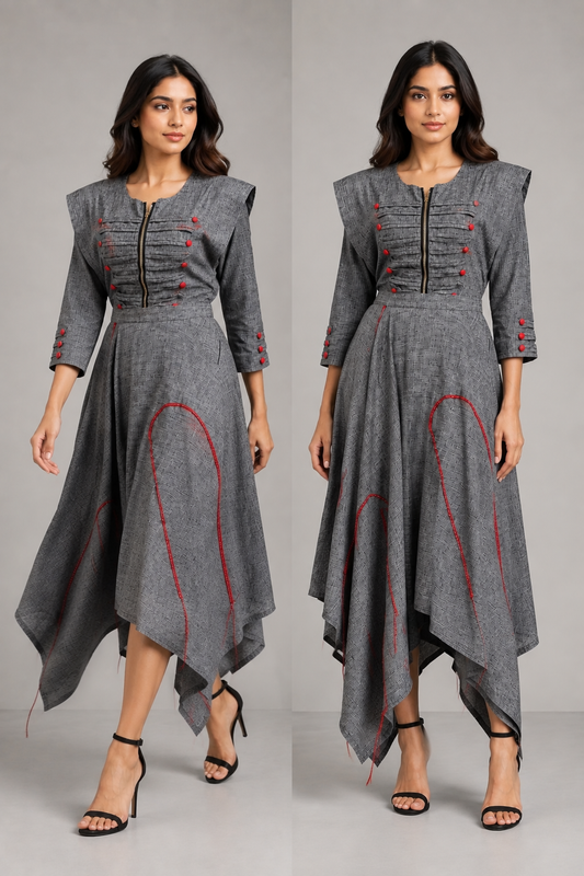 Crimson Lace Asymmetry
