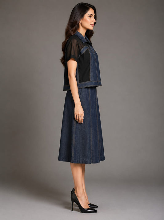 MIDNIGHT PEPLUM