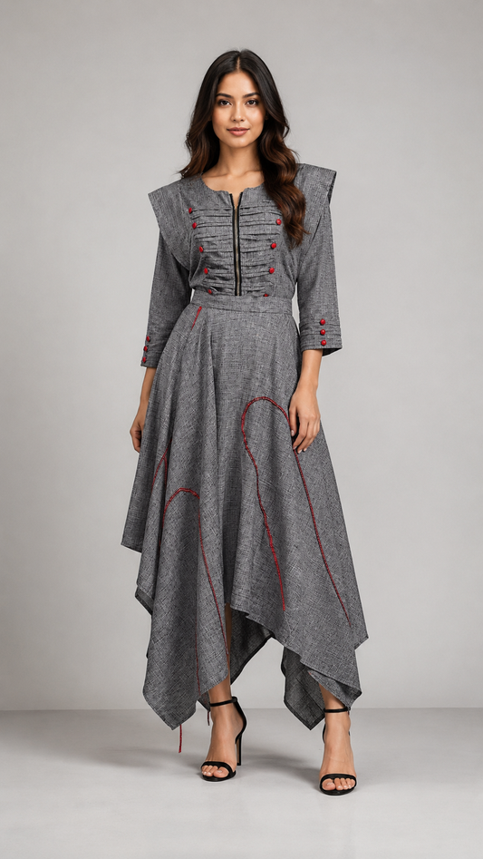 Crimson Lace Asymmetry