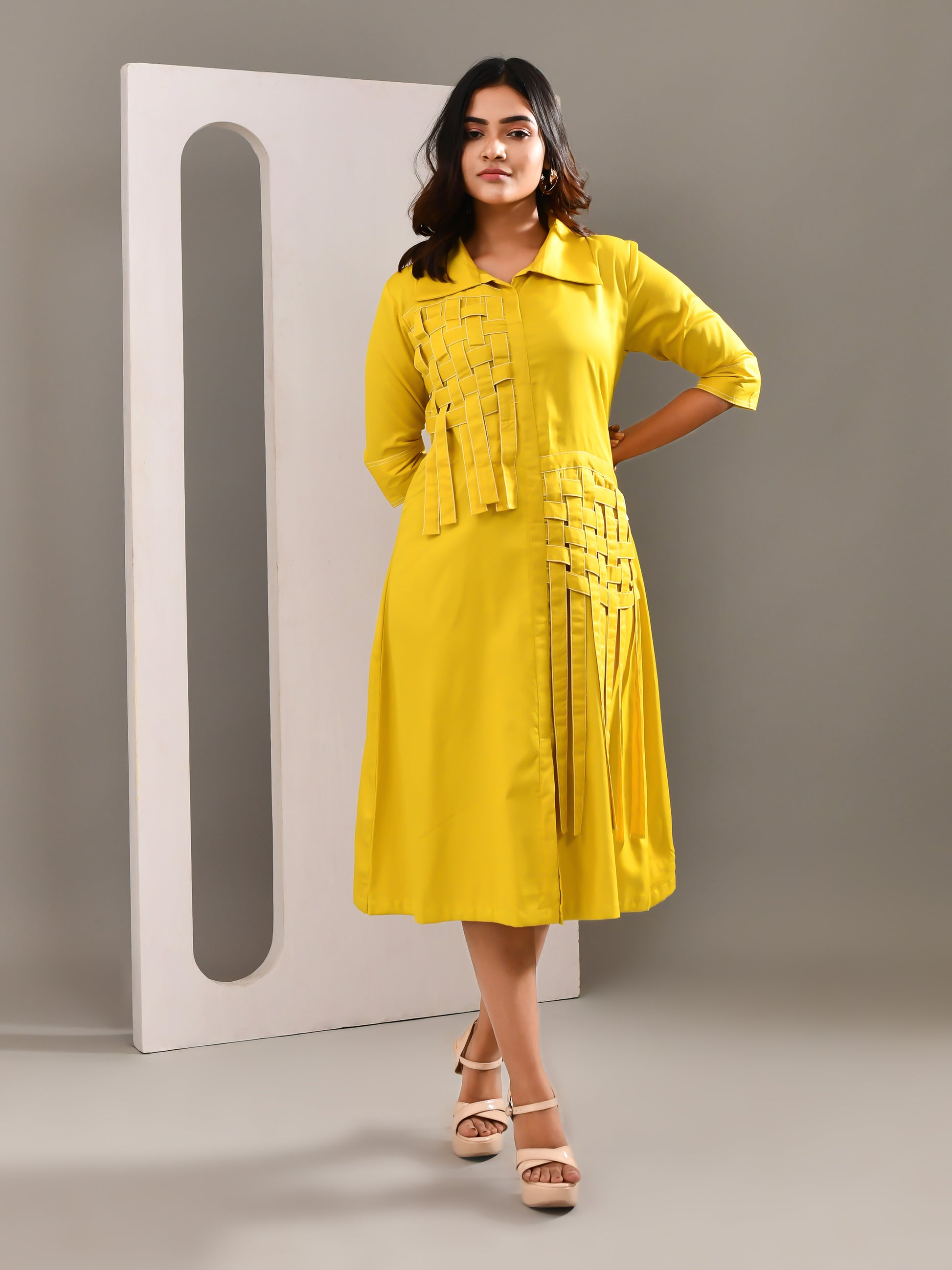 basket dress design Basket weave dress tutorial. Three tier long dress DIY